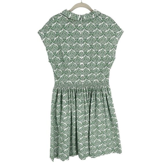 NWT Gal Meets Glam Emery Green Botanical Print Cotton Fit Flare Mini Dress 10 - Picture 5 of 13